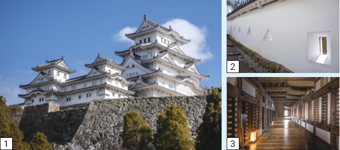 姫路城・狭間・武具掛け