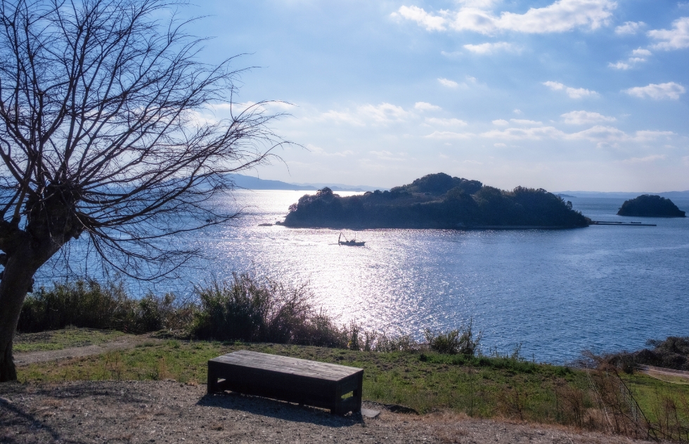 前島の夕陽公園写真